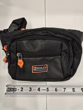 Black and Orange Men’s Crossbody Waist Bag